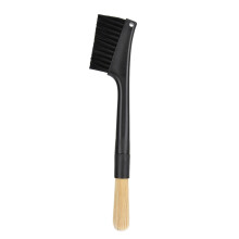 Brosse à café pour la cuisine et la maison, manche en bois massif et poils naturels, idéale pour le nettoyage et l'entretien des moulins à café