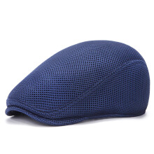 Modern Mesh Beret Hat Moisture Wicking Polyester-Navy blue