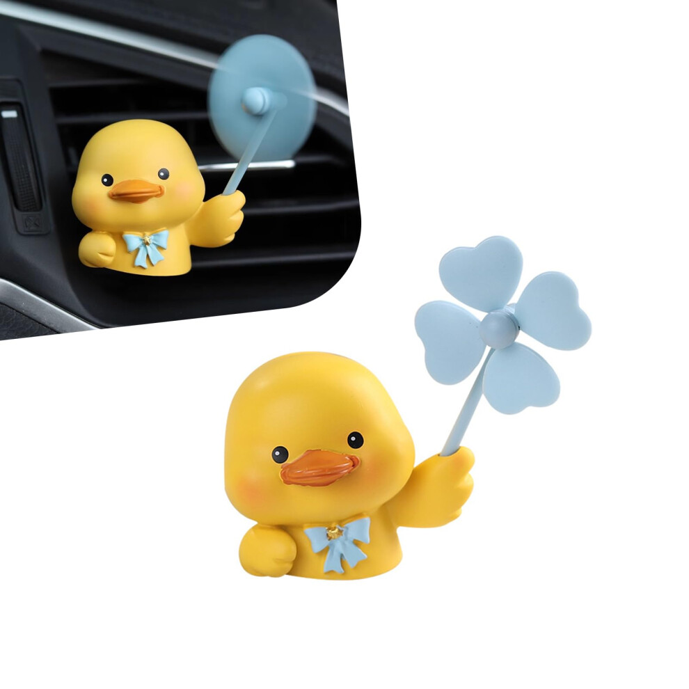 Cute Duck Car Air Freshener Vent Clip With Rotating Windmill Blades, Longlasting Aroma, Yellow 9001264754167