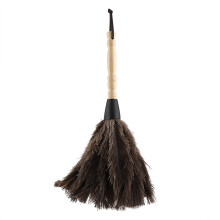Praf de struț cu pene de struț cu mâner din lemn, praf de struț cu pene de struț atrage particule de praf, instrument de curățare reutilizabil