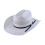 Unisex Adjustable Roll Brims Straw Hat for Women Men-White 1