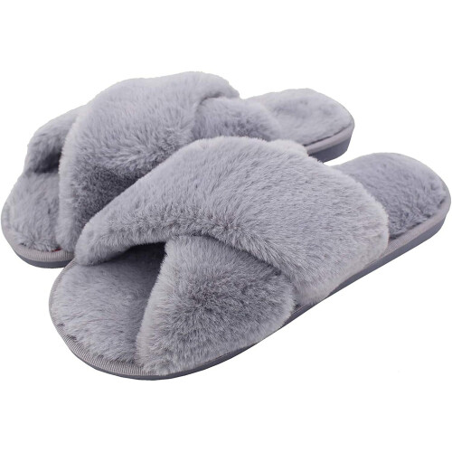 Άνετα slip-on παπούτσια για γυναίκες, πολυτελείς και ζεστές παντόφλες με βελούδινο 1