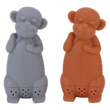 Creatieve cartoon theezeefjes, theefilters van voedselveilig siliconen voor losse thee, fijne theefilters met schattig dierenmotief (2 stuks)