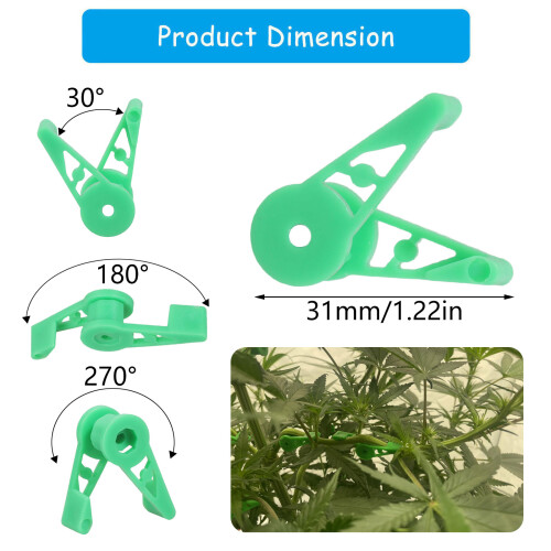 Clips de cintreuse de plantes réglables, outil d'entraînement de 2