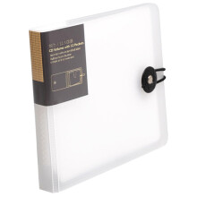Capacity Transparent White CD Case Binder Lightweight DVD Organizer for Home Travel Compact Protective Storage Album 40 Capacity