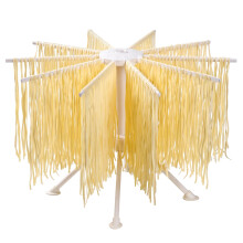 Pasta Dryer with 10 Extendable Arms Foldable Pasta Stand for Drying Pasta Plastic Pasta Dryer Pasta Stand for Hanging 2 kg of Pasta, White