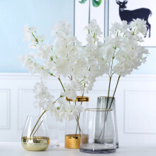Fiori di delphinium artificiali in seta con finiture in rame massiccio, design realistico al tatto, stelo regolabile per decorazioni personalizzate,
