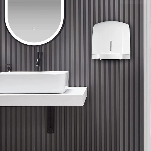 Automatic Commercial Hand Dryer with Infrared Sensor,  Speed Low Noise, Wall Mounted Silver Bathroom Model 1