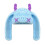 Soft Stretchy Anime Hat Devil Horn Hat Warm Headwear-Sky Blue 1
