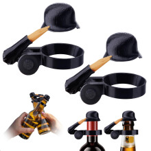 Funny Soldier Salute Bottle Helmet, Reusable Dustproof Caps for Veterans