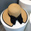 Bowknot Straw Hat Sunproof Hat Fisherman Hat Summer-Khaki 6