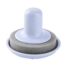 Esponja de limpeza multiuso para pia de cozinha e banheiro, não risca, reutilizável, com cabo ergonômico e bandeja de drenagem. Ideal para lavar
