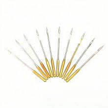 10 Pack Sewing Machine Needles Size 16, Large Eye, Universal Fit for Heavy Fabrics and Home Use