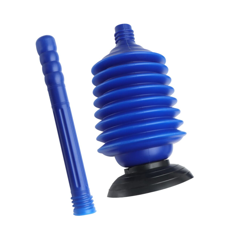 Toilet Plunger Pressure Thrust With Ergonomic Handle For Unclogging Bathroom Drains Blue 9323874713168