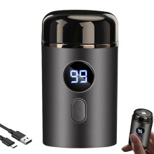 Electric Foil Shaver for Men, Waterproof Rechargeable Face Razor, Compact Travel Beard Trimmer (Space Gray)