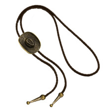 Unisex PU Cord Bolo Tie Necklace Cowboy Hat and star Wheat-C