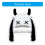 Elastic Knitted Plush Hat With Funny Devil Horn-Black white 4