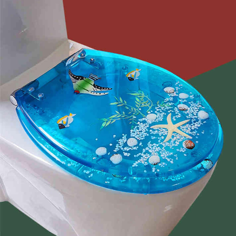 Resin Toilet Seat With Slow Close And Quick Release, Easy Clean For U/V/O Type Toilets, 40X32cm 9001264752705
