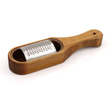 Wooden cheese grater with, rustic brown cheese grater with storage space, for cheese lemon chocolate