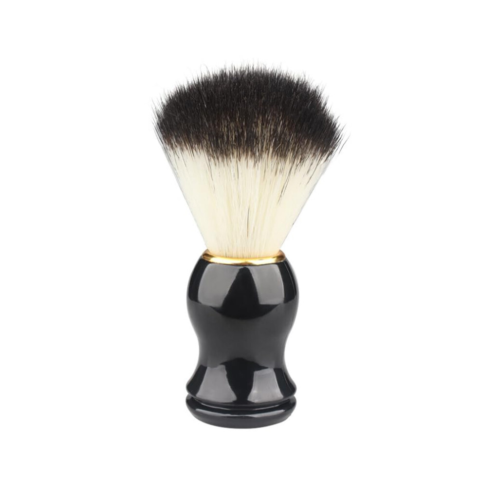 Cream Shaving Brush With Soft Synthetic Bristles And Wooden Handle For Men's Beard Grooming And Foam Lathering