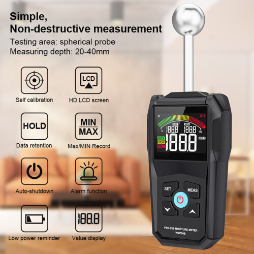 LCD-Display Feuchtigkeitsdetektoren Tester Messgerät für Putze 1