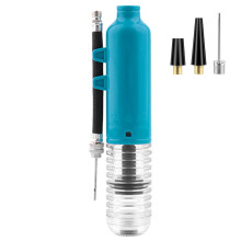 Ball Air Pump Manual, Pressure Hand Pump for Basketballs, Footballs, Volleyballs, Portable Blue