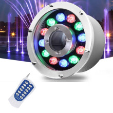 Underwater LED Pond Light IP68 RGB Stainless Steel Submersible Fountain Spotlight 24W AC12V