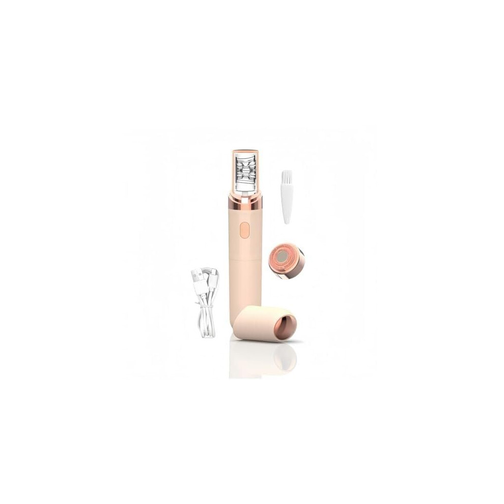 Pink Facial Hair Remover For Women, 2In1 Waterproof Face Epilator And Shaver, Painless Fullbody Use (Pink)