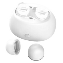 Contact Lens Cleaning Machine 56000Hz Ultrasonic Cleaner with Portable Case for Daily Lens Care White