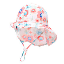 Chapeau de soleil pour bébé, avec Protection du cou,-FLW 2 à 4T