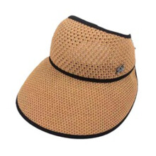 Chapeau de soleil en paille pliable pour femmes, Protection-Kaki