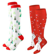 Kompressionsstrümpfe bis zum Knie, abgestufte Kompressionsstrümpfe mit Komfortmaterial und weichem, bequemem Stretchdesign, ideal für Holi