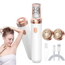 Facial Hair Remover for Women Painless Eyebrow Epilator Waterproof Precision for Sensitive Skin