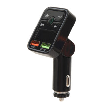 Musikwiedergabe über USB-Bluetooth-FM-Transmitter mit LED-Anzeige, Schnellladefunktion, rutschfestem Design und universeller Kompatibilität