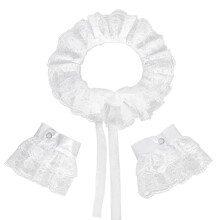 Manches de manchette à col à volants en dentelle pour-Ensemble