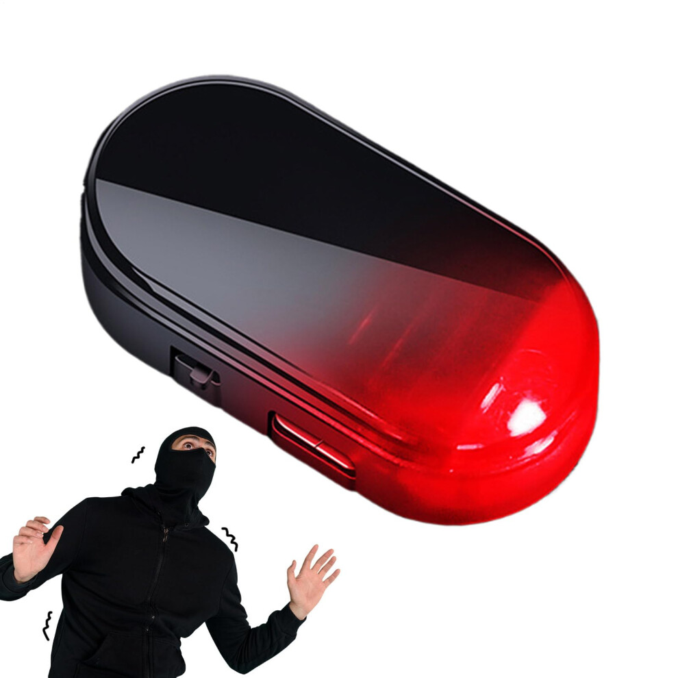 Car Antitheft Warning With Bright Flashing Led, Solar Powe Vehicle Dashboard Security Lamp, Light/Red 9339159916728