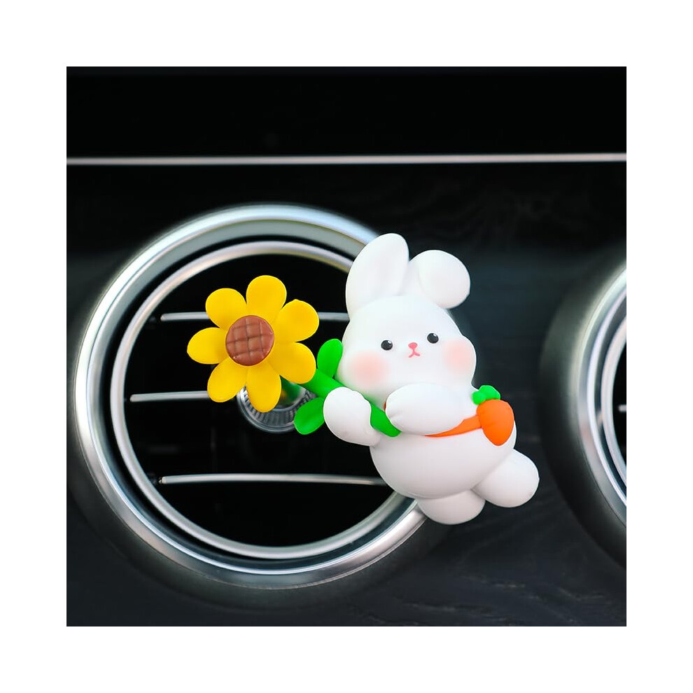 Car Air Freshener Vent Clip, Cute Rabbit Design With Longlasting Scent, Pack Of 5 9323874713779