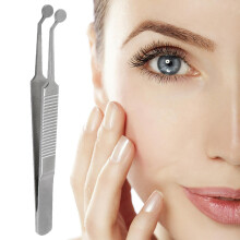 Meibomian Gland Expressor Stainless Steel Eyelid Massage Tweezers for Dry Eye Relief MGD Therapy
