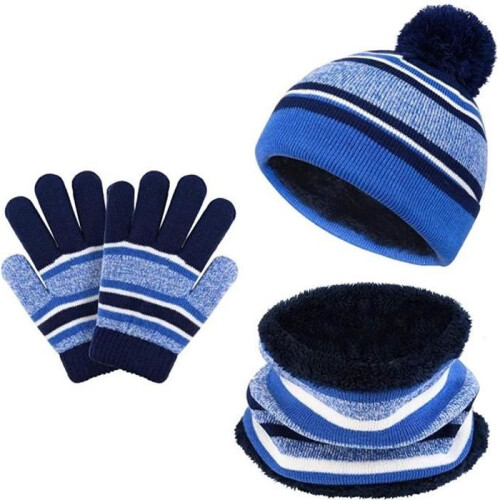 Ensemble bonnet, écharpe et doublure d'hiver pour enfants (3-6 ans)