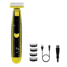 Men's Electric Shaver Waterproof Dual Blade Wet and Dry Razor USB Rechargeable Beard Trimmer