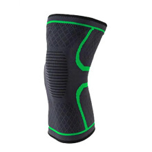 Elastic Knee Pads Nylon Sport Fitness Knee Cushion Brace Running Basketball (Green, L)