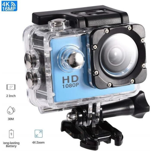 Caméra sous-marine étanche Full HD 1080p - Bleue