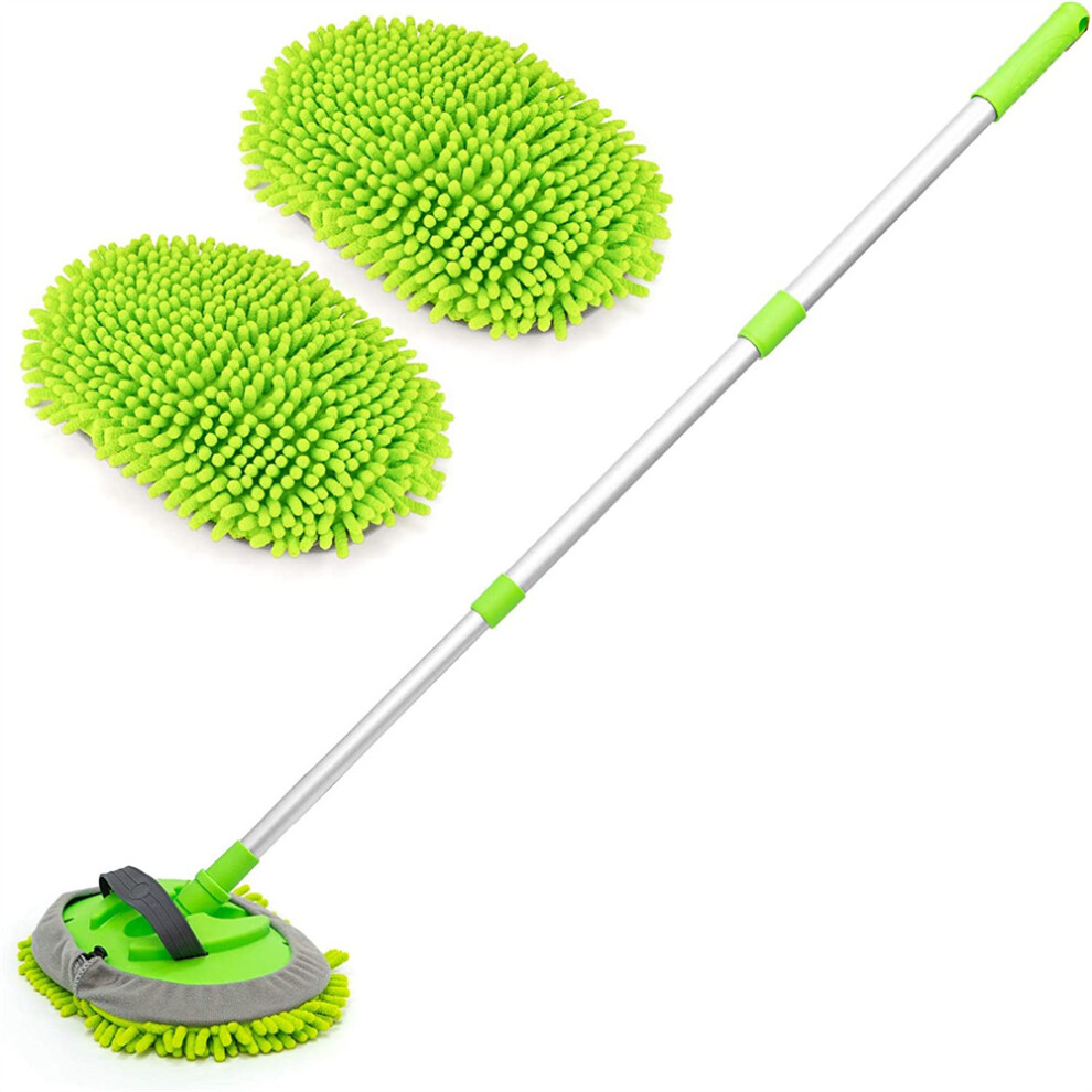 Ultra Absorbent Chenille Microfiber Car Wash Sponge, Retractable Car Wash Brush With Adjustable Handle For Cars, Trucks, Suv, Rv, Boat, Motorcycle, An 9454554818214