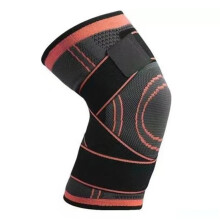 1 Piece Knee Pads Suspenders Sport Support Kneepad Men Women Fitness Compression Sleeve for Training, Sport (Orange, S) S Orange