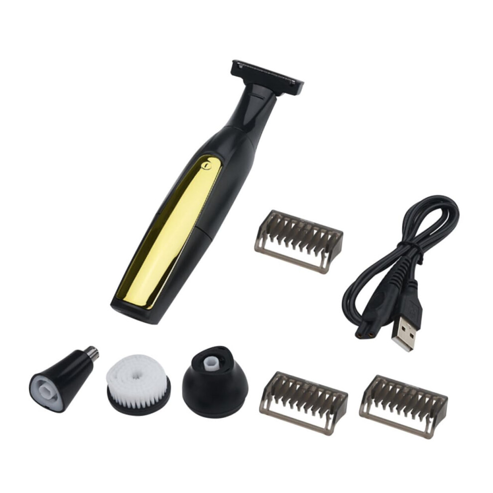 Waterproof Men's Electric Shaver with USB Rechargeable Nose Hair and Beard Trimmer Set