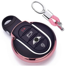 Cover per chiave in TPU morbido per BMW Mini Cooper, resistente agli urti e alla polvere, guscio chiave con design divertente che non influenza il