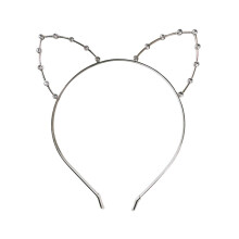 Bling Bling Design Čelenka s mačacími ušami, festivalový kostým, maškarný doplnok, roztomilý kovový materiál, mačacie uši, dekorácia z