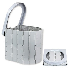 Tragbare Campingtoilette mit Deckel für mehr Hygiene, bequemer Sitz wie bei Haushaltstoiletten, faltbar für einfachen Aufbau, aus ABS-Material