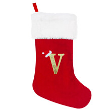 Kerstkousen Grote fluwelen kousdecoratie 20" Kerstsok voor-V