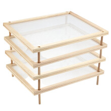 Drying Plate for Pasta, Mushrooms, to Do Home Drying Rack Pasta Dryer, Stackable, Pasta Dryer with Mesh Dry Polished Herb Dryer Removable 4 Layers